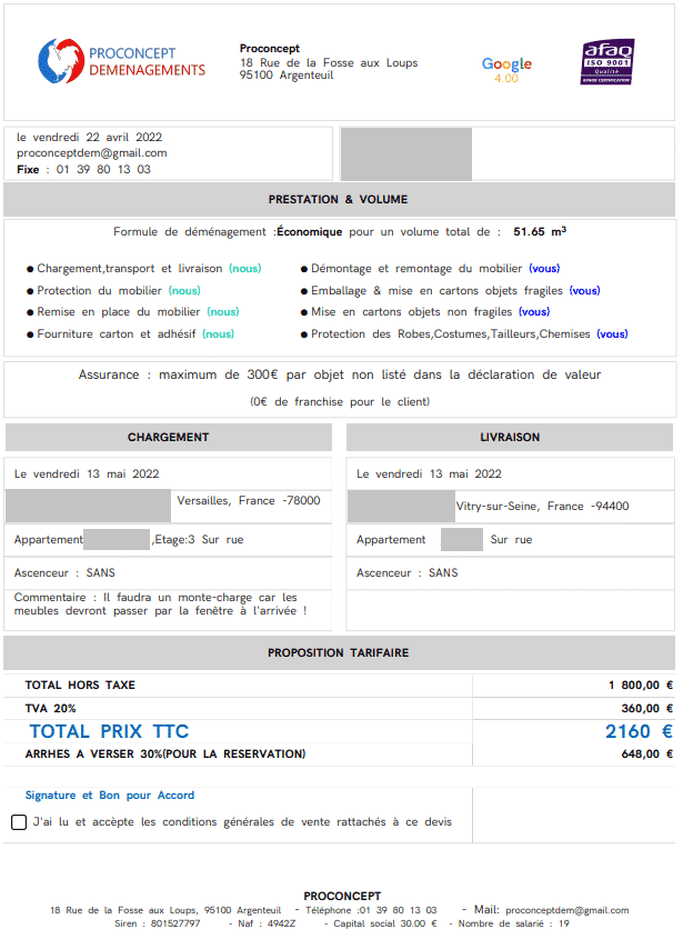 devis déménagement en ligne